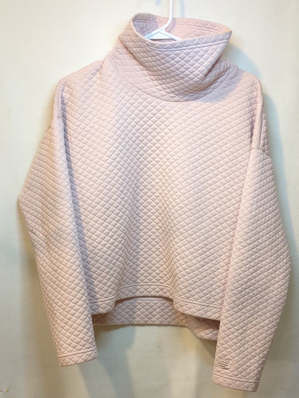 New Balance Quilted Turtleneck Pullover - Light Pink